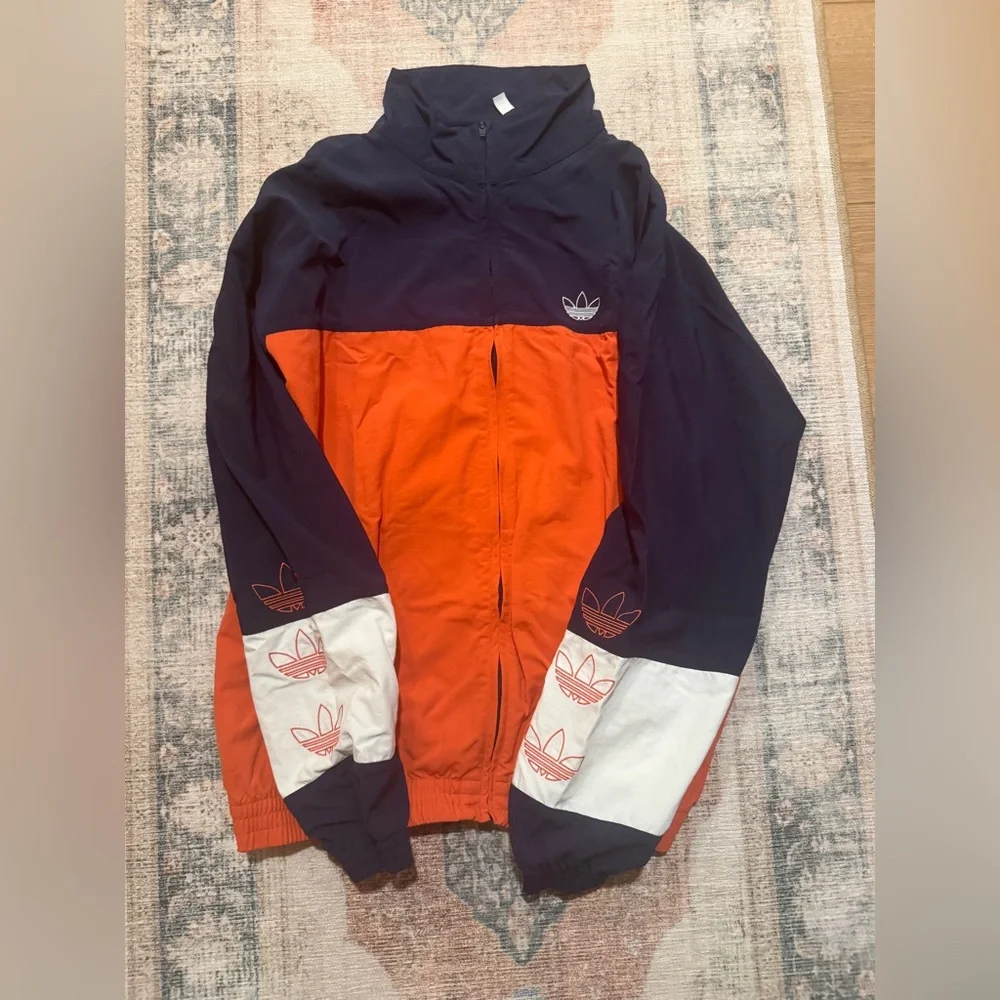 Adidas‎ Men's Blue and Orange Windbreaker